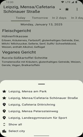 OpenMensa screenshot