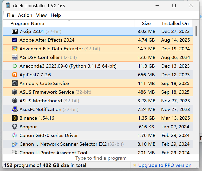 Geek Uninstaller screenshot