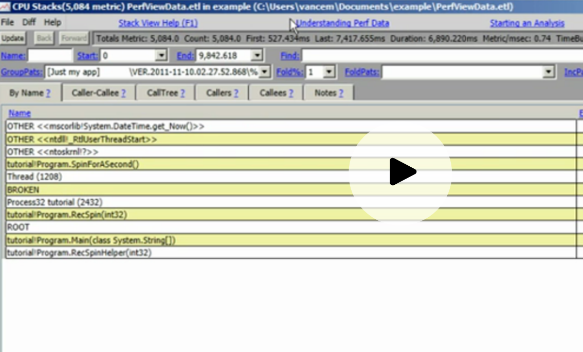 PerfView screenshot