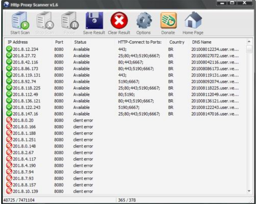 Proxy Network Scout screenshot