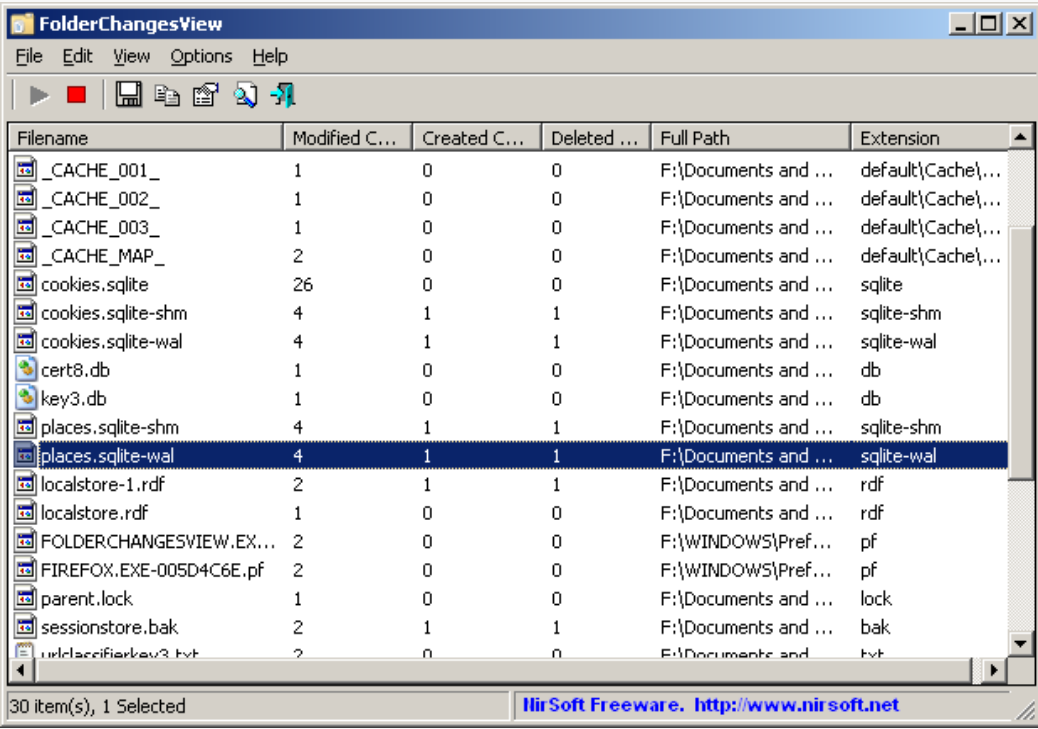 FolderChangesView screenshot