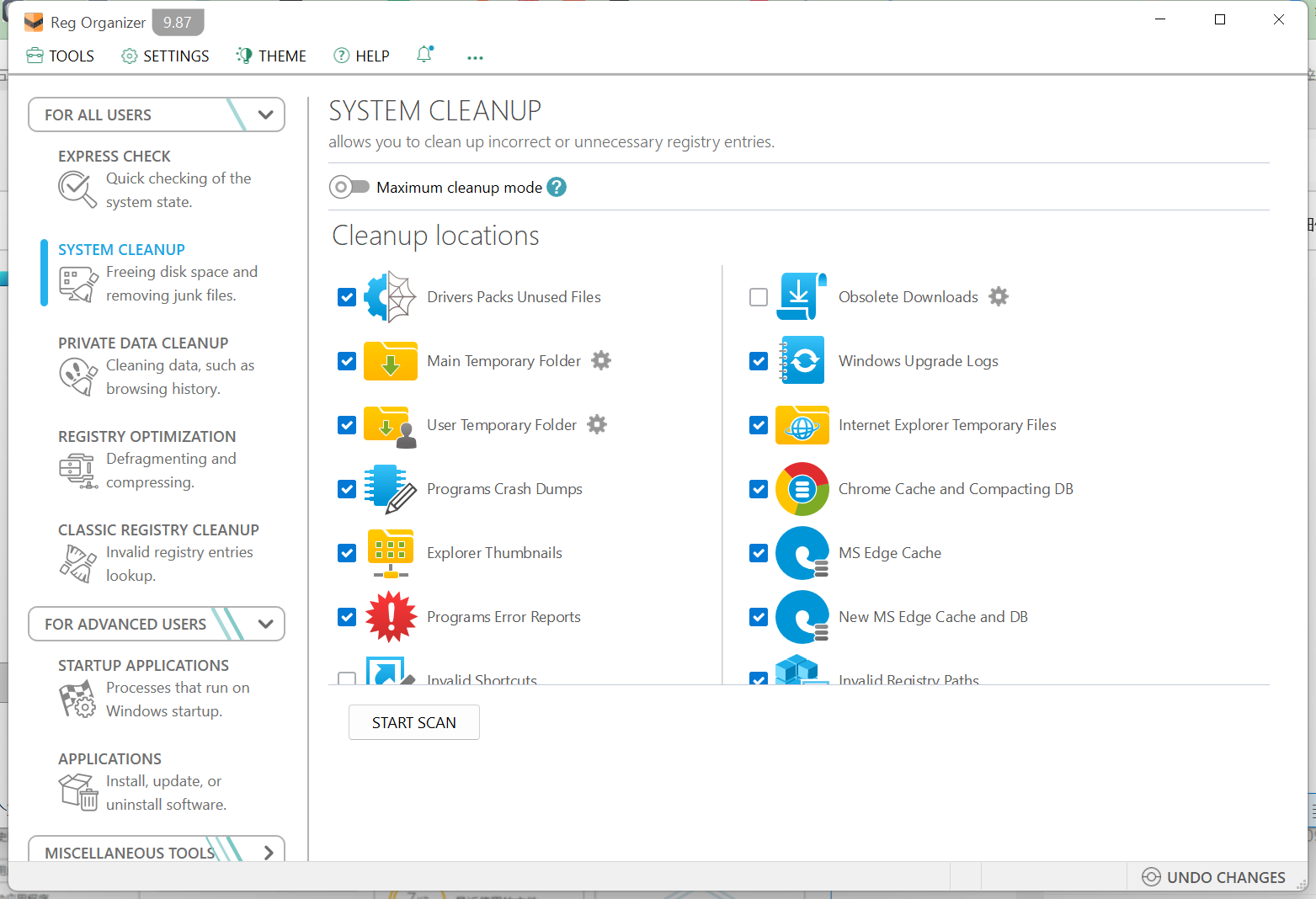Reg Organizer screenshot