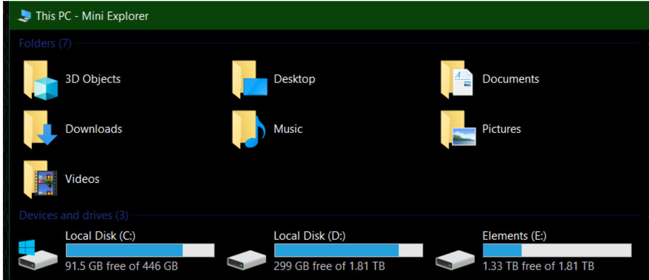 Mini Explorer screenshot