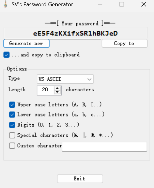 Password Generator screenshot