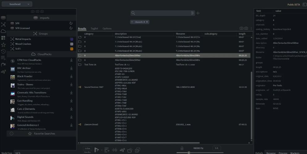 BaseHead screenshot